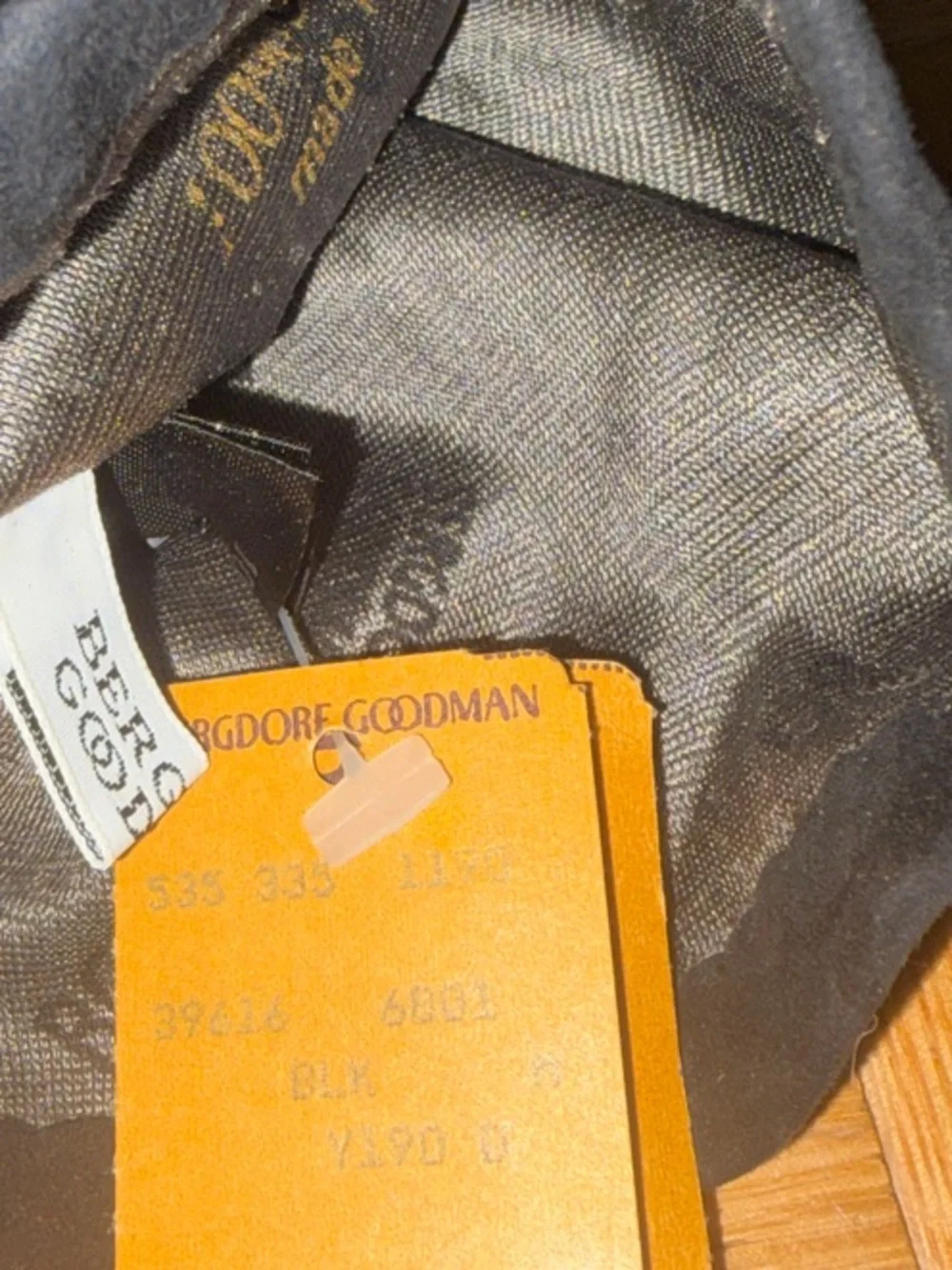 VTG Bergdorf Goodman Long Black Gloves Women's Size Medium UNWORN